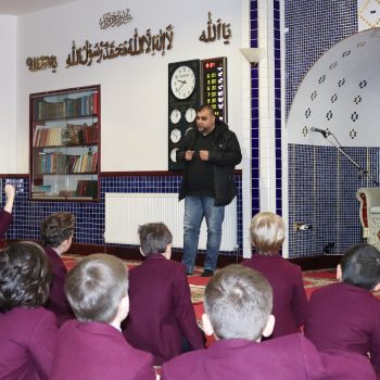 children from a private school in Bucks on a trip to a mosque
