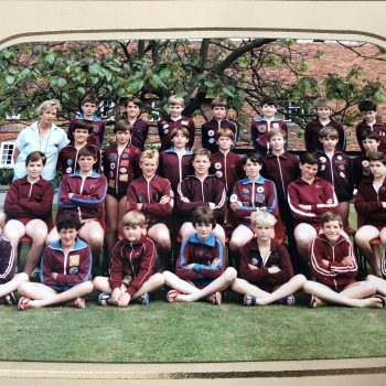 Swim Squad circa 1986 with Mrs Burne