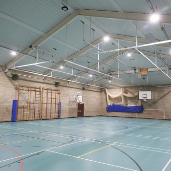 A sports hall at a prep school in Bucks