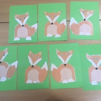 foxes made with paper