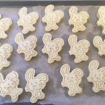 bunnies cut into cookies