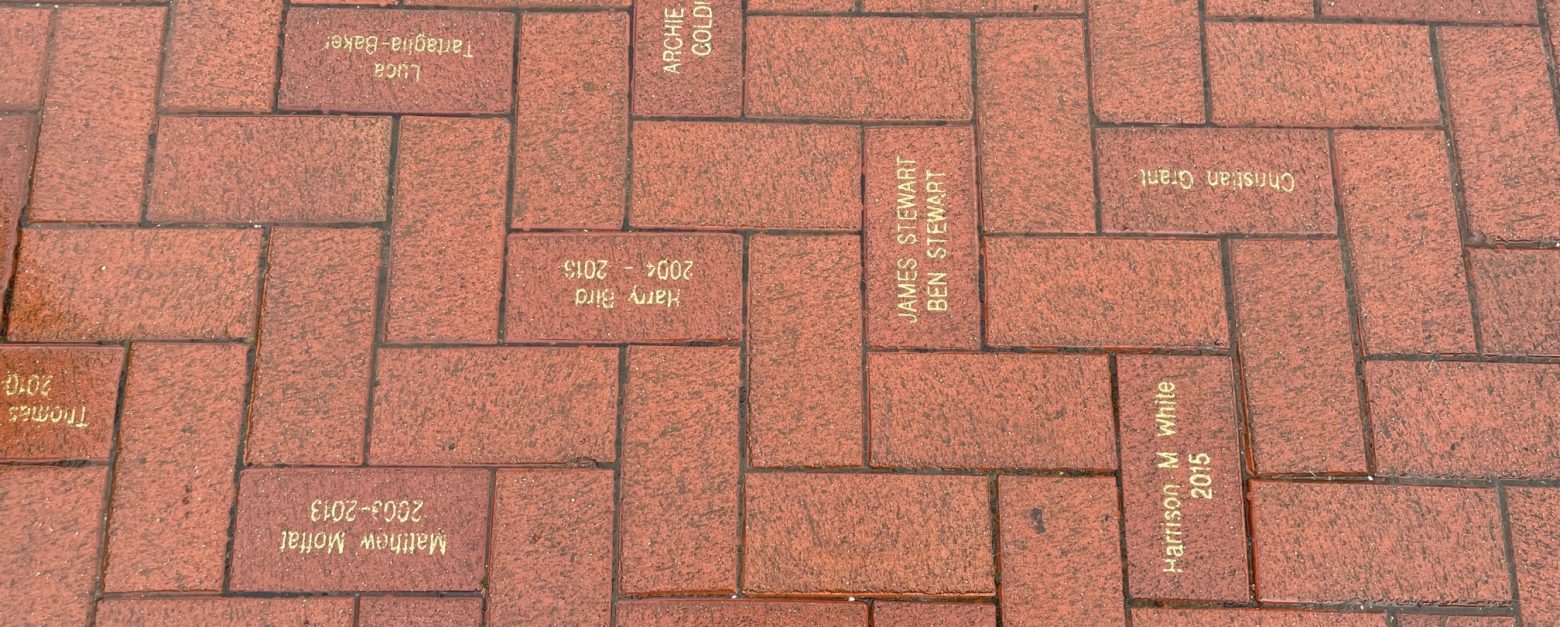Names of alumni on our bricks