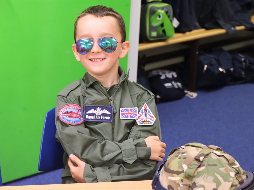 boy in RAF uniform